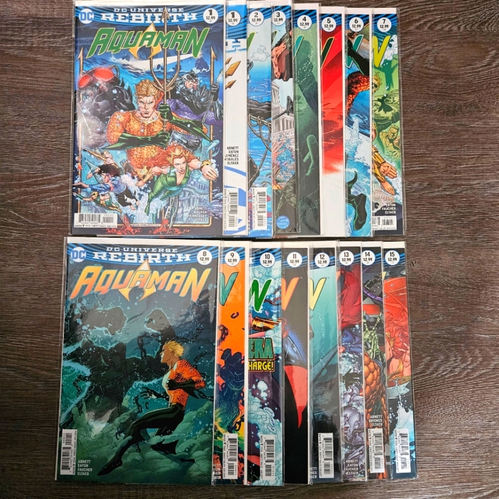 DC Aquaman Rebirth #1–15 + One Shot Comic Lot Bagged & Boarded